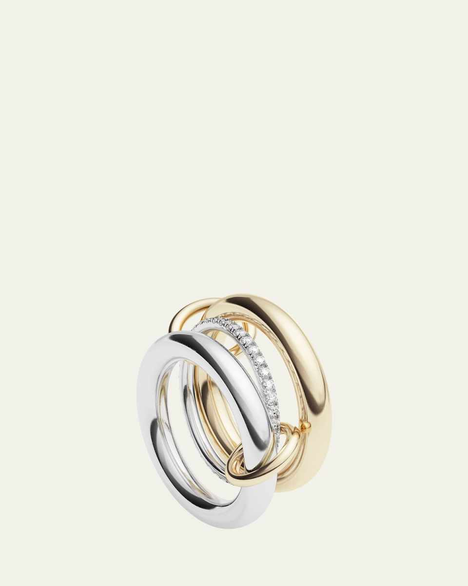 Libra Two-Tone Ring with Diamonds